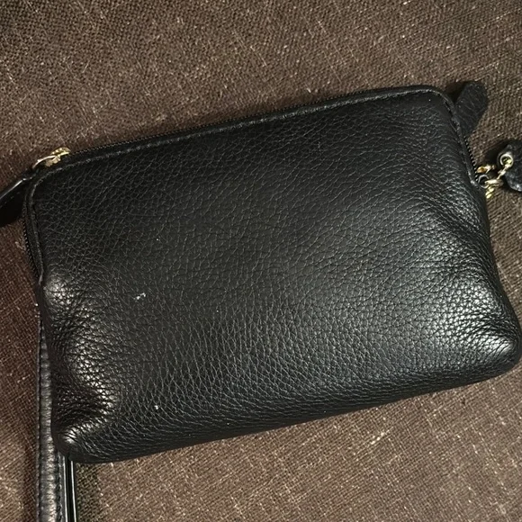 Coach Black Leather Wristlet - Picture 4 of 5